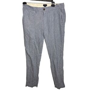 J. Crew Mens‎ Blue Straight Leg Dress Pants Casual Chinos Size 29x32 linen blend